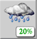 This Afternoon: A slight chance of rain. Cloudy. High near 76, with temperatures falling to around 72 in the afternoon. East wind around 15 mph, with gusts as high as 25 mph. Chance of precipitation is 20%. This Afternoon: Slight Chance Light Rain